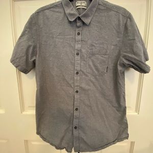 Billabong XL short sleeve button-down gray